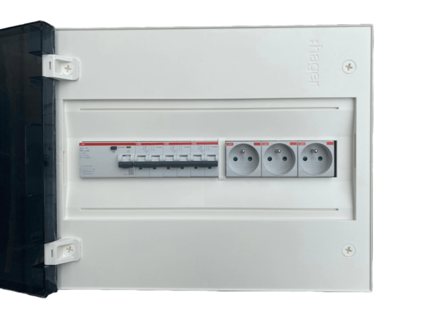 Voorbedrade werfkast 3x230V 1 rail 18 modules – Model 3191